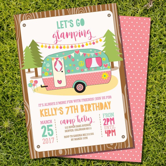 Glamping Party Invitations 6