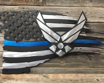 Steel tattered flag design