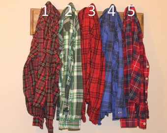 Vintage Flannel Shirts, Size Medium