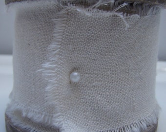 Muslin Ribbon, Natural Ribbon, Spool of Ribbon