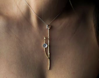 blooming on the branch necklace