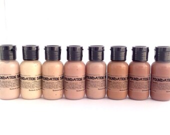 Bare Skin Natural Liquid Foundation Serum. Weightless Mineral Foundation in Serum Base with Fruit Extracts. 100% Vegan. Unscented.