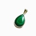 Malachites pendants sterling silver 925 , 28 carat , 1.22 inch , high polishing , natural stone , code D2250