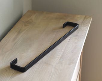 Metal Towel Bar - Steel, Black, Brass Bathroom Hardware, 4 Sizes Available