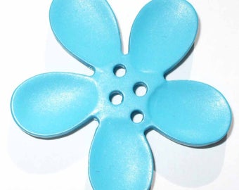 3 buttons 20mm blue Orchid flowers