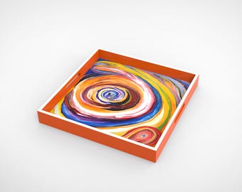 Lacquer Tray print by "Bruce Mishell" tirled: "Eye On You"