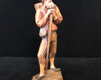 Folk Art Wooden Man Figurine