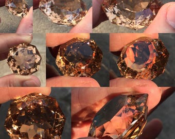 The huge Champagne Topaz from Pakistan.