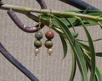 Unakite Earrings