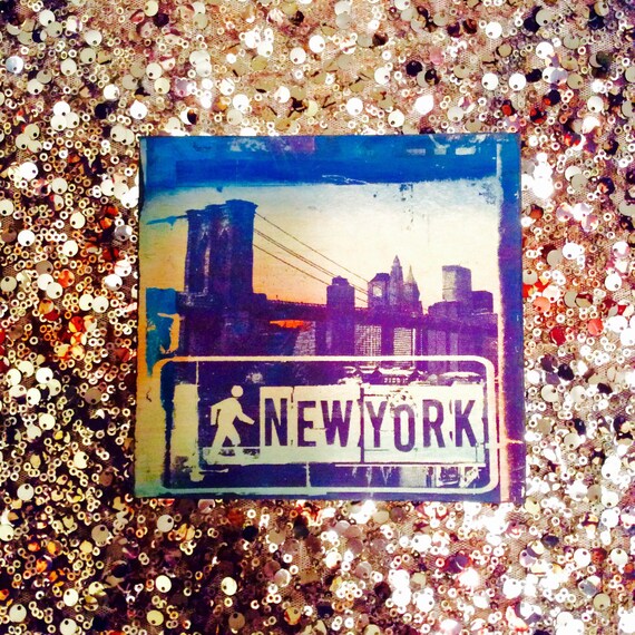 I Walk NY Sign Collage