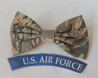Air Force Camo hair bow Handmade Hair Accessory