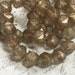 15 pieces 10mm English Cut Light Smokey Gray Czech glass beads