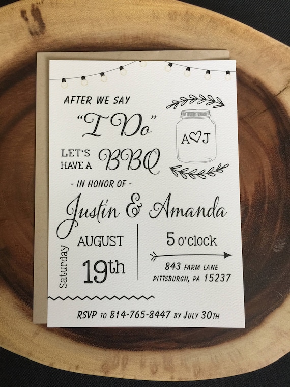 after we say i do wedding bbq elopement elopement announcements