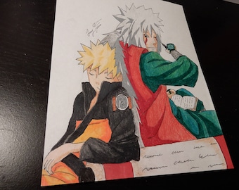 Naruto And Jiraiya Print