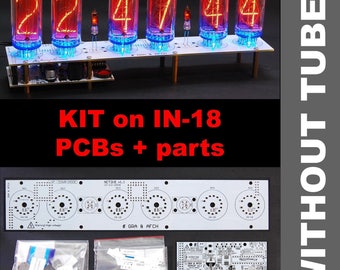 Nixie Tubes Clock IN-18 PCB Assembled For 4, 6, 8 Tubes, DIY, Arduino