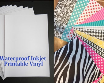 Inkjet Printable Vinyl Sheets- Create your own Printed Patterns or Labels