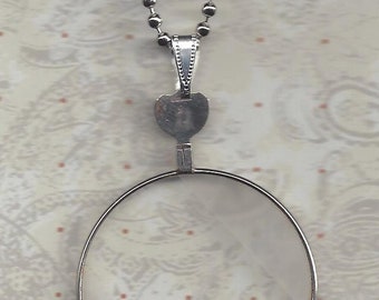 Frosted edges Trial Optical Lens Necklace