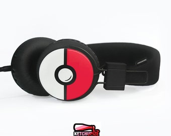Custom made headphones Pokemon go gift for him boyfriend Pokemon gift for her men dj video gamer headset Pokeball sound Poke-phones