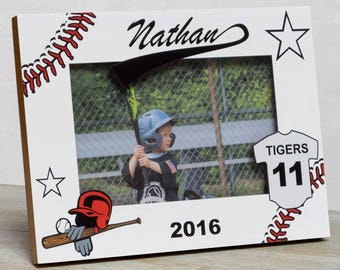 Baseball Picture Frame, Personalized Baseball Picture Frame, Kids Sports Picture Frame, Kids Baseball Frame, Sports Picture Frame, Baseball