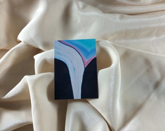 Print of Original Oil Painting "Calalily" ACEO