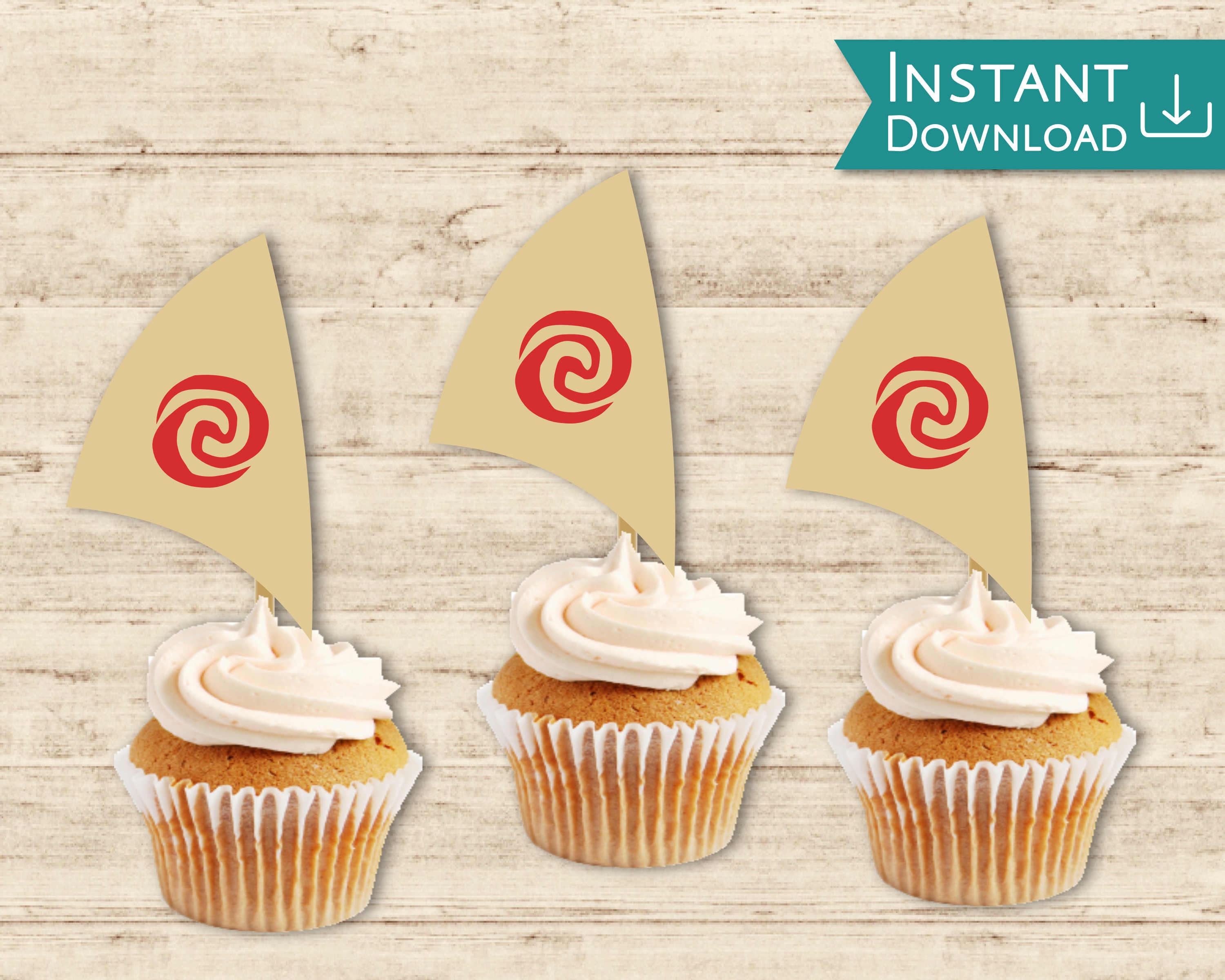 moana cupcake topper moana boat sail cupcake topper printable