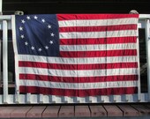 items similar to 52 x 34 vintage us flag 13 circle star betsy ross