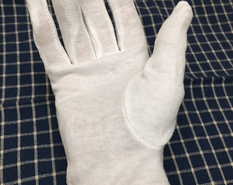 lot of 10 pairs white cotton inspection gloves
