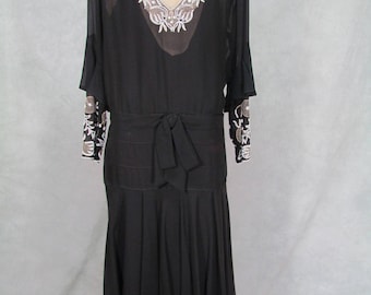 1920s Dress Vintage Beaded Flapper Dress Gatsby Dress Medium Size