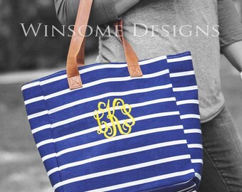Monogram Tote Bag-Preppy Monogram Tote-Monogram Tote-Girlfriend gift-Monogram Tote Bags-Monogrammed-Tote with initials-Trendy Monogram
