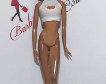 Barbie Collared Cutout Midriff Top Many Colors Available