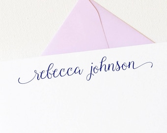 Personalized Stationery | Script Personalized Stationary | Stationary Personalized | Personalized Thank You Cards | Personalized Gift