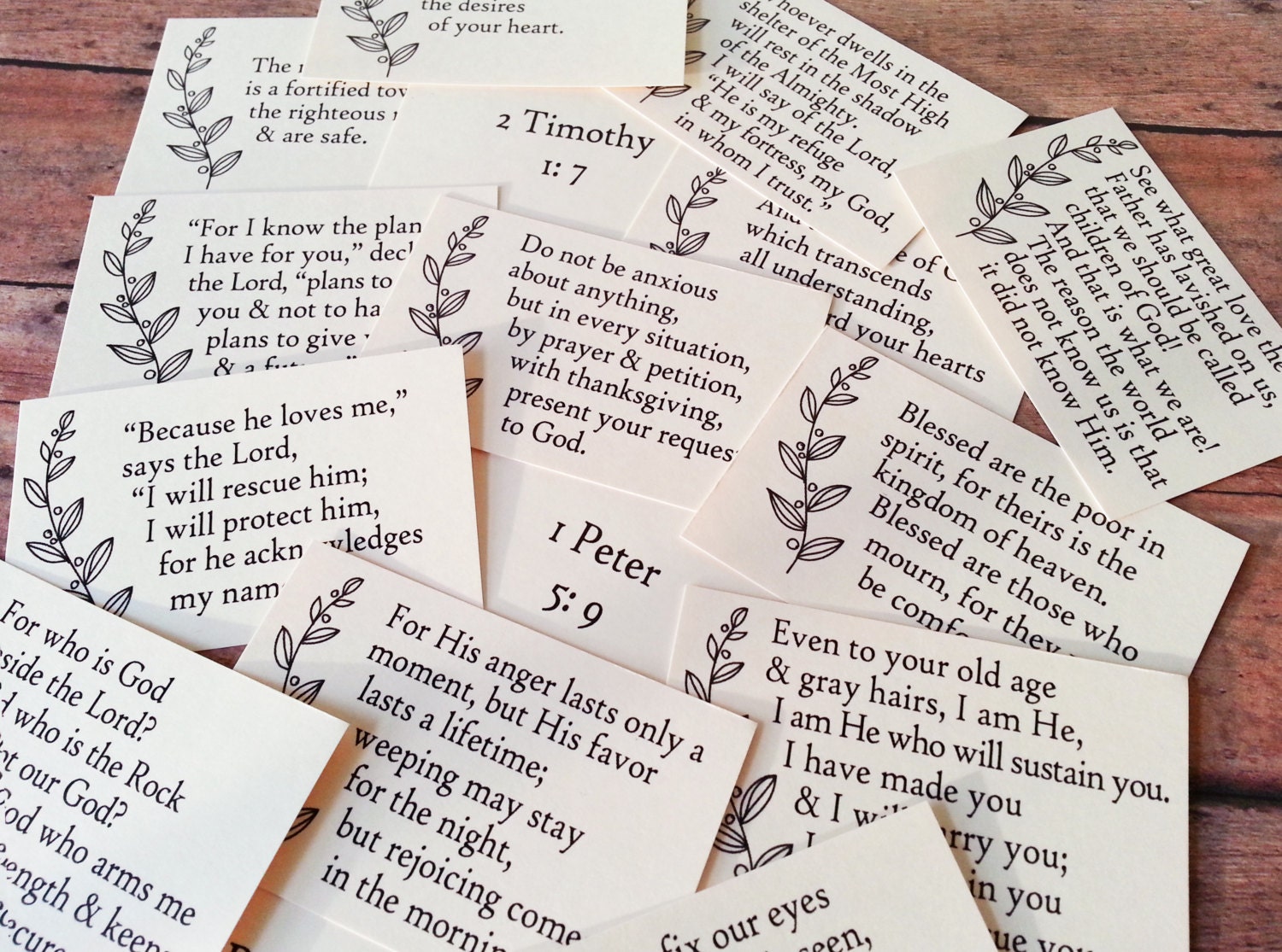 Encouraging Bible Verses Set of 48 PRINTABLE Bible Verses