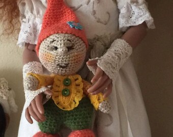 Handmade gnom toy for your doll