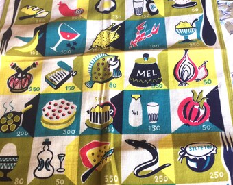 Vintage Scandanavian Kalorie Counter Tea Towel