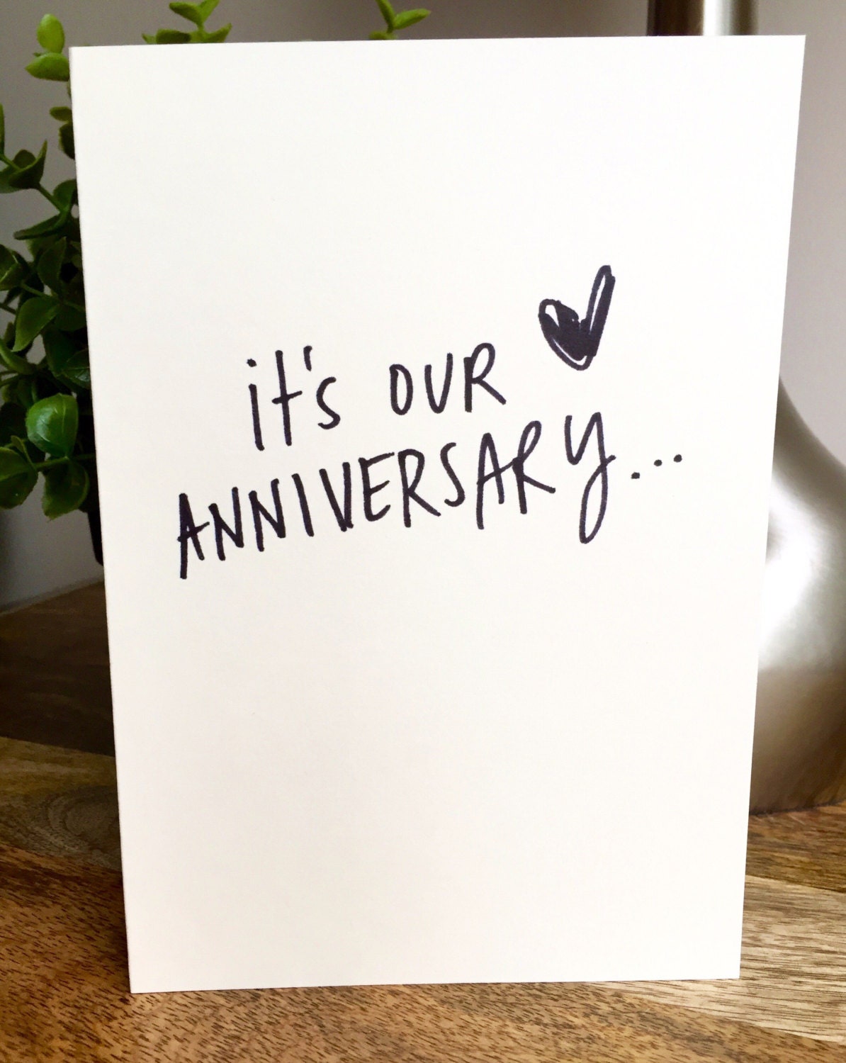 One Year Anniversary Card for husband Paper Anniversary Card