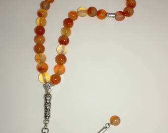 Carnelian Gemstone Tesbih/Prayerbead/Worrybeads