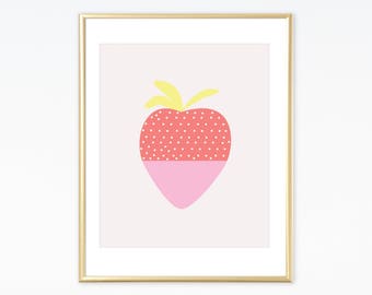 Digital Download Printable Art - Strawberry Art Print