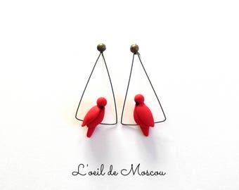 Earrings creator Bird on wire