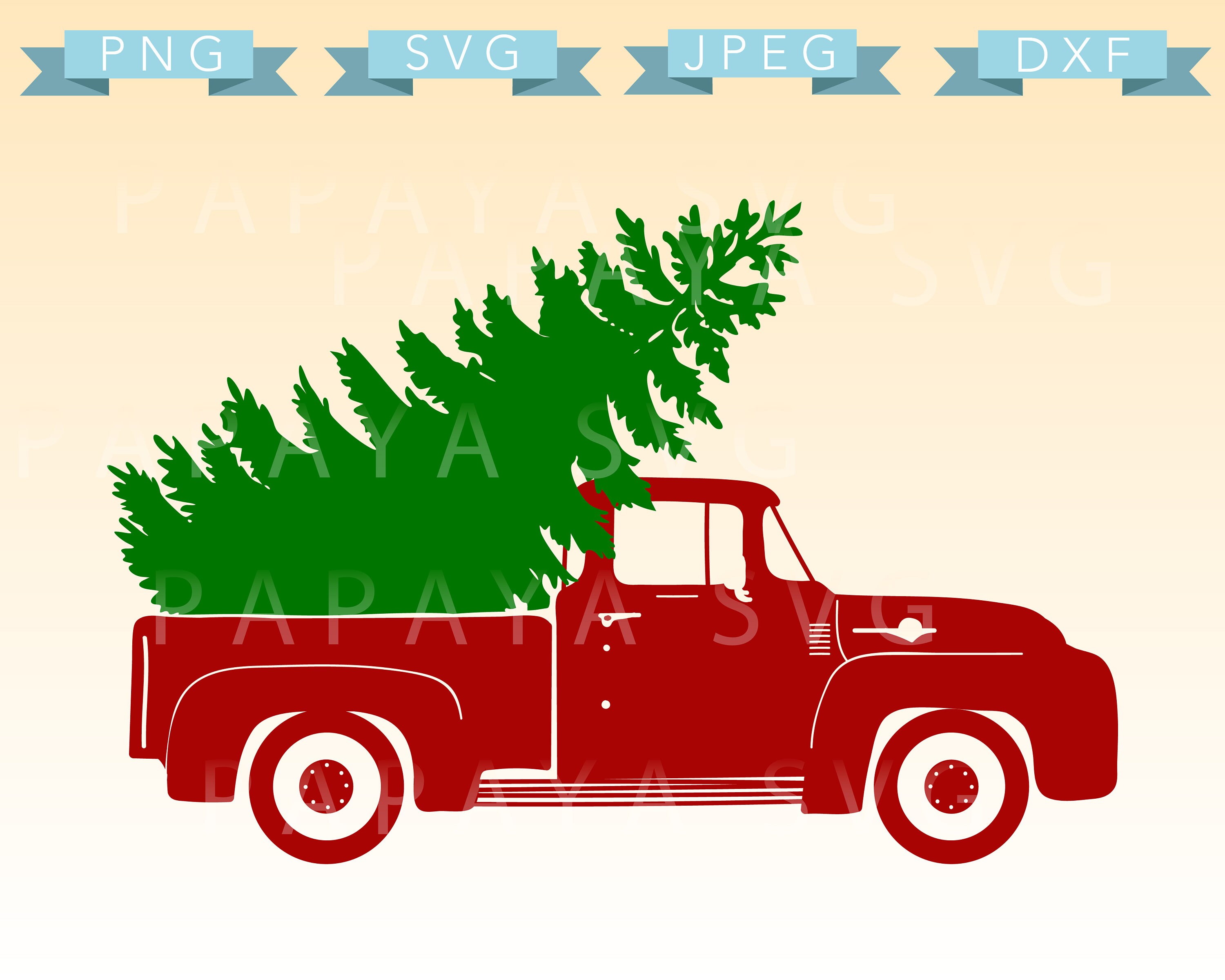 Free Free 339 Svg Red Truck With Tree SVG PNG EPS DXF File