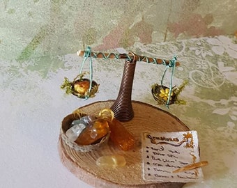 Fairy gemstones stock, one inch scale miniature, magic, witch, fantasy, fairy garden