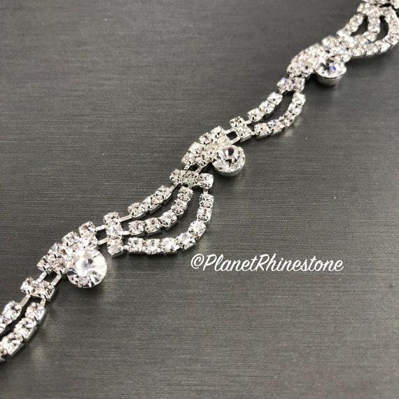 Silver Cinderella Crystal Trim #T-5