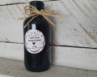 Pure Organic Vanilla Extract-Madagascar Bourbon Vanilla Beans-Organic Vanilla for Baking-100% Vanilla Extract-Gifts for Her-Homemade Vanilla