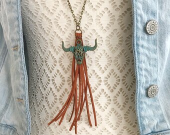 Tassel and Longhorn Necklace