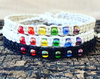 Rainbow Hemp Bracelet