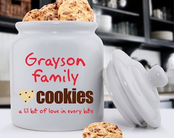 Personalized Every Bite Lil' love Cookie Jar - Personalized Cookie Jar - Ceramic Cookie Jar - Home Decor - Housewarming Gifts - GC1077