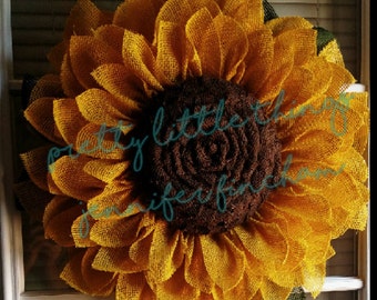 Sunflower Wreath Burlap