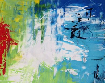 Large Original, Canvas, Art, Painting, Abstract, Colorful Abstract