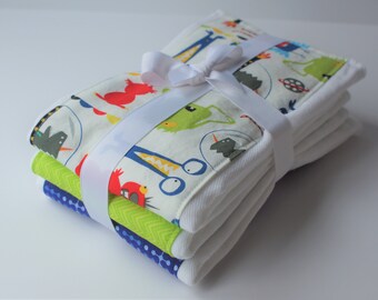Burp Clothes Alien/Green/Blue Set of 3