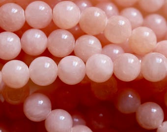 8mm pink opal beads, full strand, natural stone beads, round, 80127