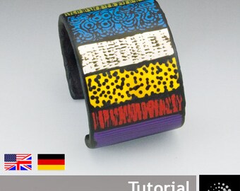 Polymer Clay PDF Tutorial "Backfilled Cuff Bracelet"